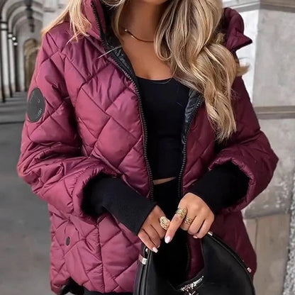 Lux Collection | Puffer Jacket with Voluminous Hood – Stylish Quilted Design for Modern Elegance on Cold Days 3