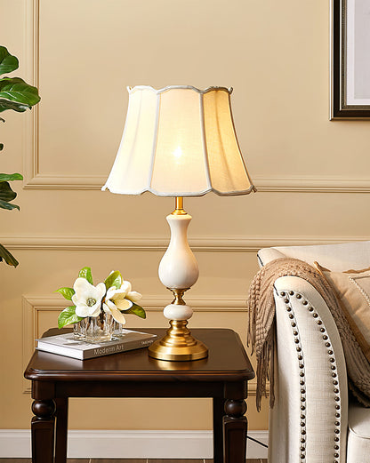 LuxeCraft – Elegant Ceramic and Brass Table Lamp 7