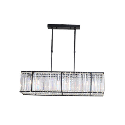 LuxeCrystal | Elegant Modern Iron and Crystal Dining Room Chandelier 1