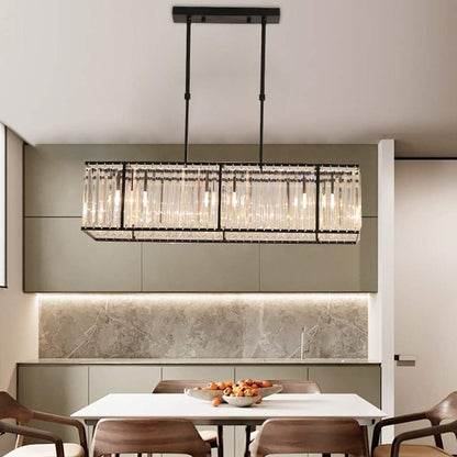 LuxeCrystal | Elegant Modern Iron and Crystal Dining Room Chandelier 2
