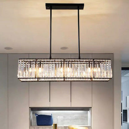 LuxeCrystal | Elegant Modern Iron and Crystal Dining Room Chandelier 4