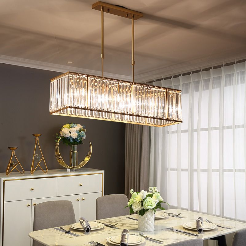 LuxeCrystal | Elegant Modern Iron and Crystal Dining Room Chandelier 6
