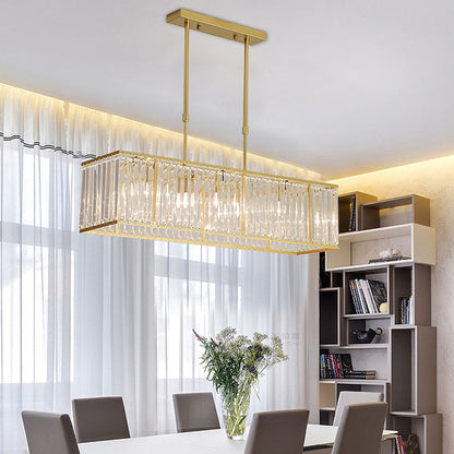 LuxeCrystal | Elegant Modern Iron and Crystal Dining Room Chandelier 7