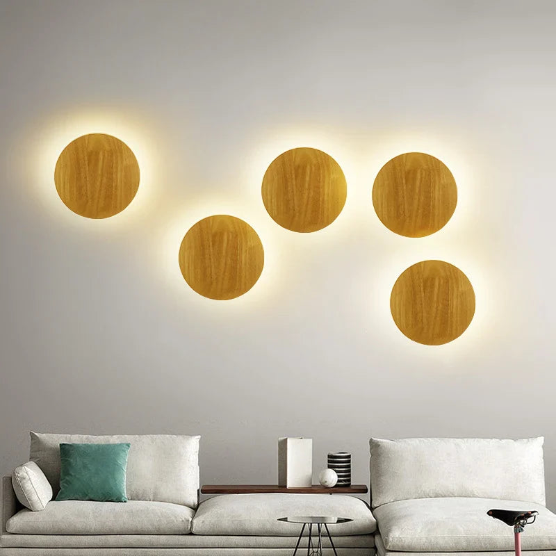 Rustic Wood LED Sconce Lights