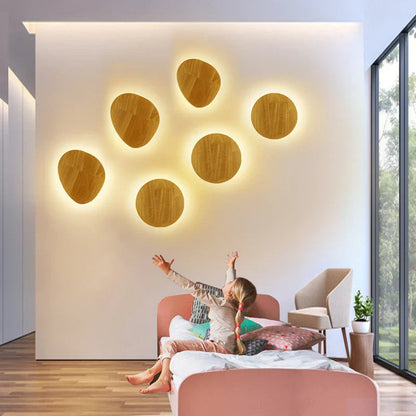 Rustic Wood LED Sconce Lights