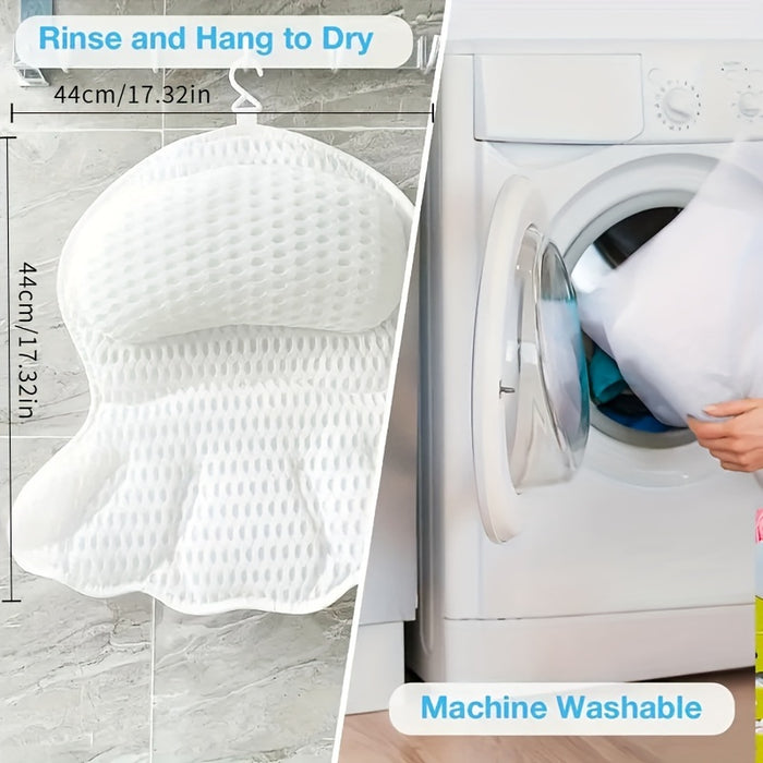 LuxeRest | Soft Mesh Spa Bath Pillow for Neck & Back Relaxation 7