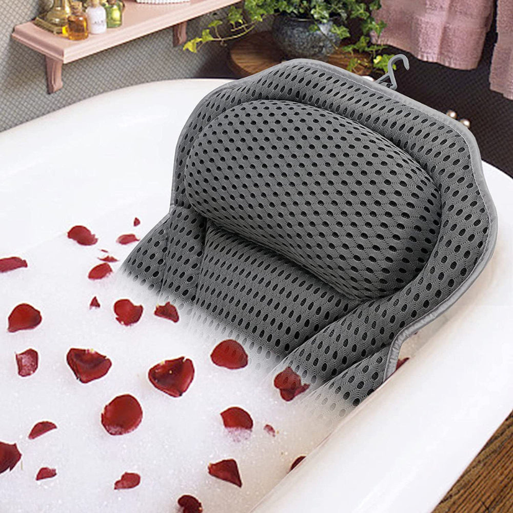 LuxeRest | Soft Mesh Spa Bath Pillow for Neck & Back Relaxation 9