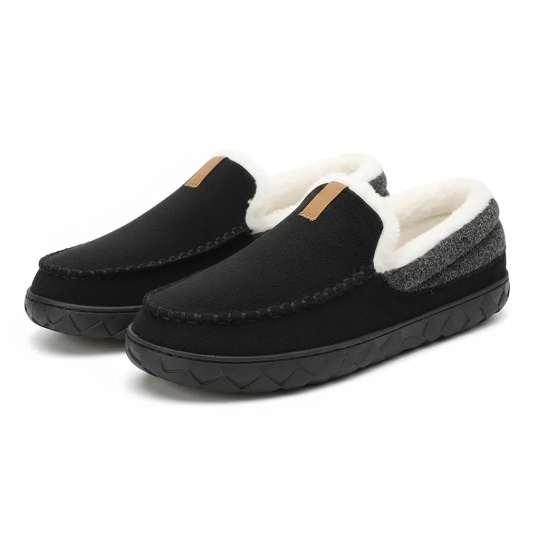 LuxeSuede | Cozy Plush Men’s Loafers with Durable Hard Sole 9