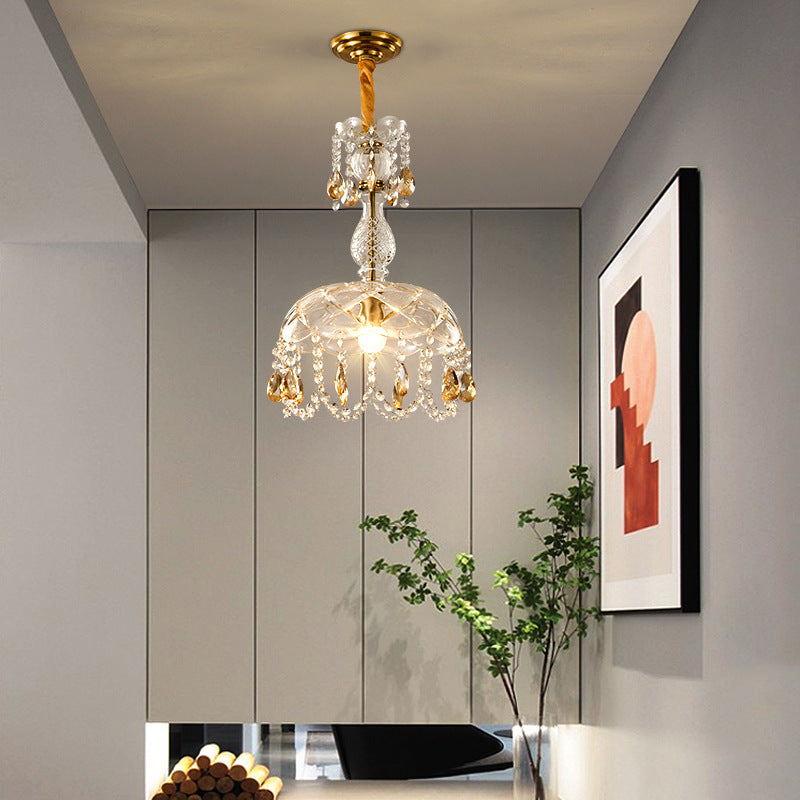 Classic Gold Crystal Pendant Lamp