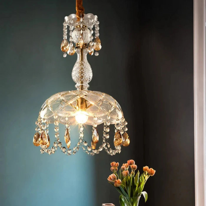Classic Gold Crystal Pendant Lamp