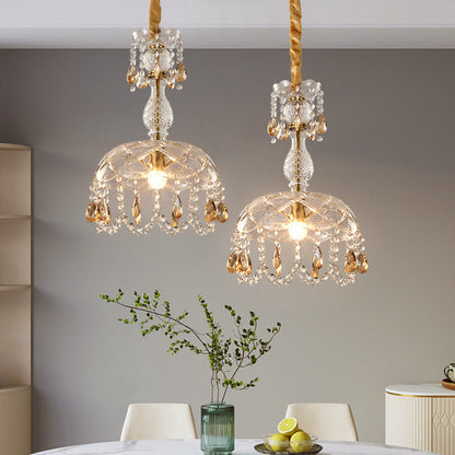 Classic Gold Crystal Pendant Lamp