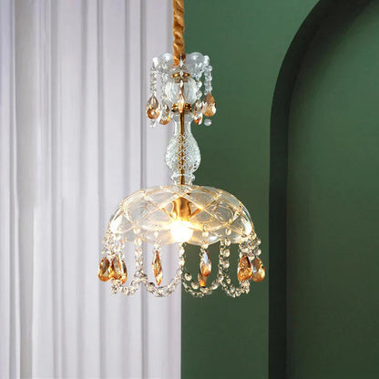 Classic Gold Crystal Pendant Lamp