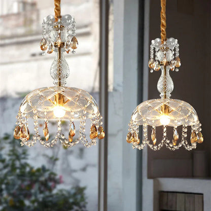 Classic Gold Crystal Pendant Lamp