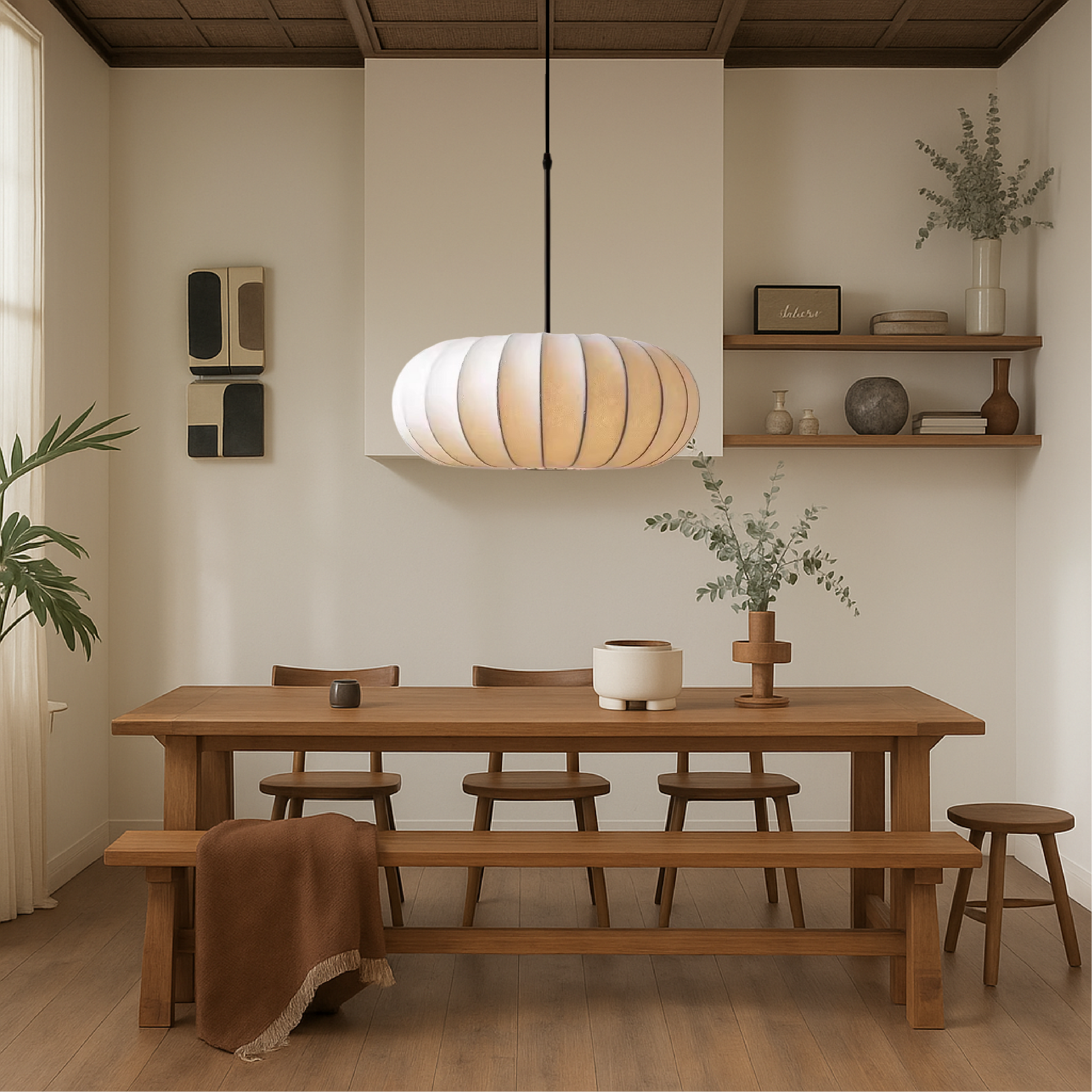 Luxona | Elegant Silk Pendant Light for Modern Living Spaces 1