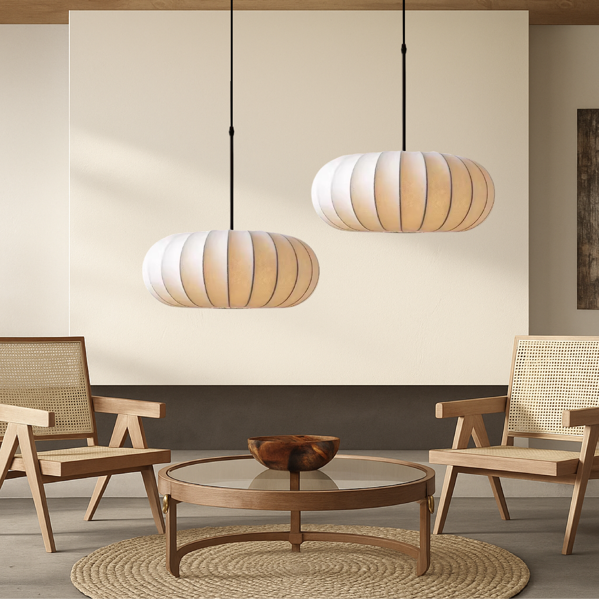 Luxona | Elegant Silk Pendant Light for Modern Living Spaces 3