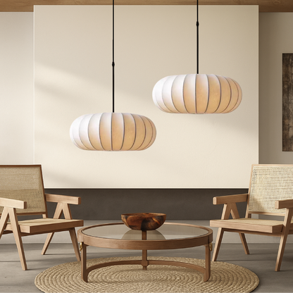 Luxona | Elegant Silk Pendant Light for Modern Living Spaces 3