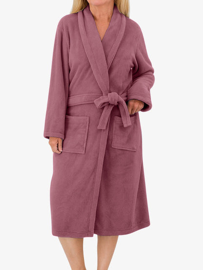 LuxuraFleece | Elegant Soft Microfleece Women's Dressing Gown Robe 11