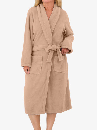 LuxuraFleece | Elegant Soft Microfleece Women's Dressing Gown Robe 4