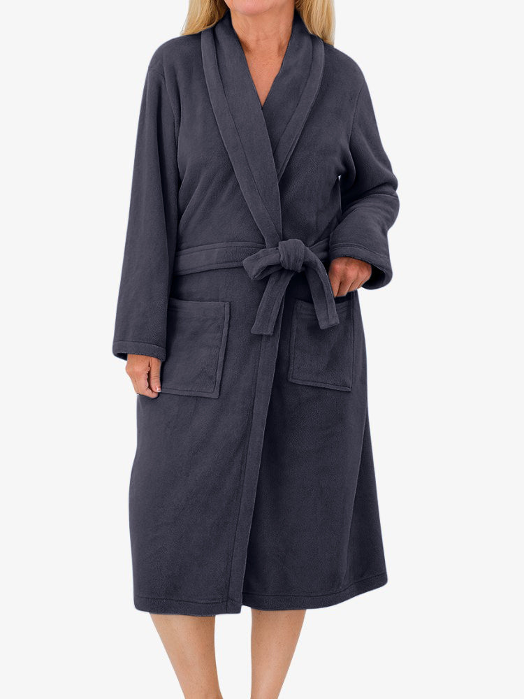 LuxuraFleece | Elegant Soft Microfleece Women's Dressing Gown Robe 5