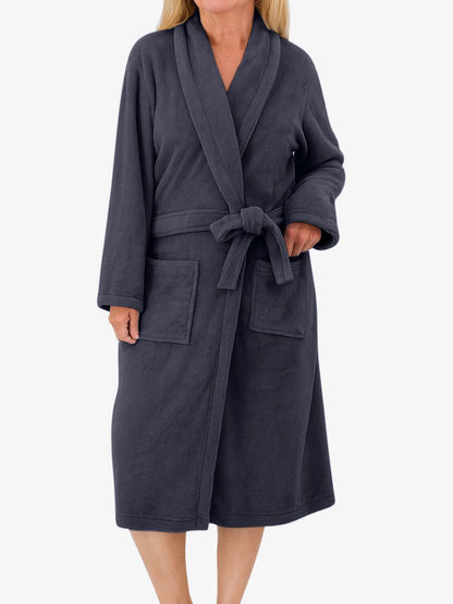 LuxuraFleece | Elegant Soft Microfleece Women's Dressing Gown Robe 5