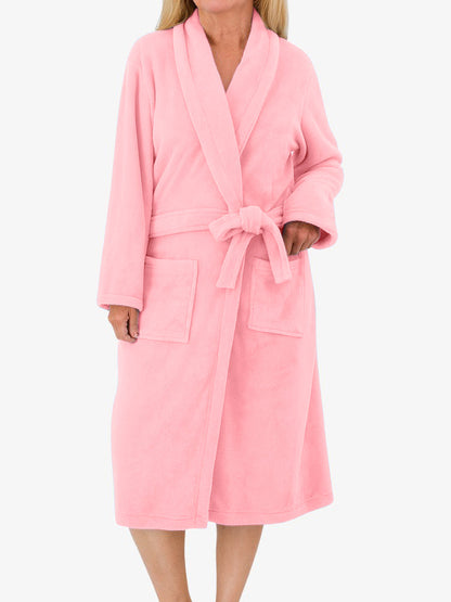 LuxuraFleece | Elegant Soft Microfleece Women's Dressing Gown Robe 7