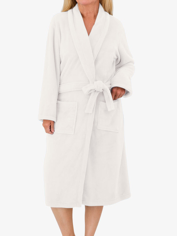 LuxuraFleece | Elegant Soft Microfleece Women's Dressing Gown Robe 8
