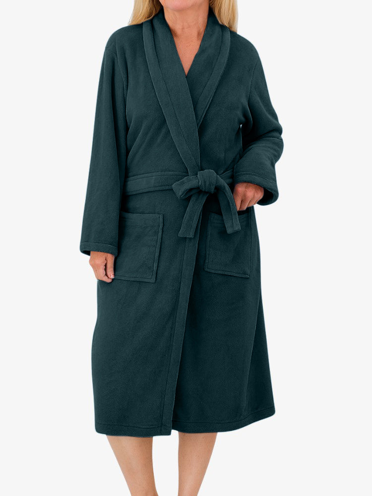 LuxuraFleece | Elegant Soft Microfleece Women's Dressing Gown Robe 9