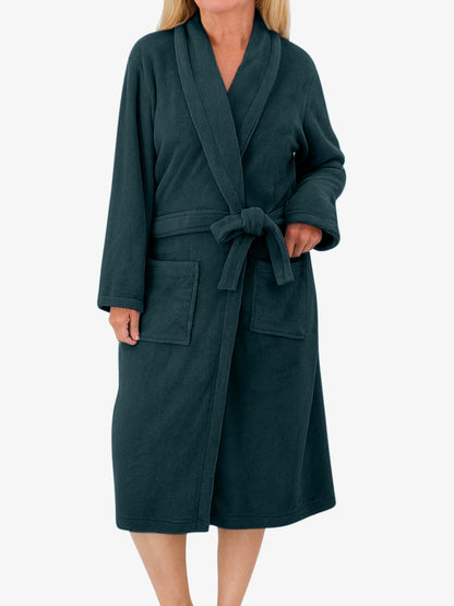LuxuraFleece | Elegant Soft Microfleece Women's Dressing Gown Robe 9