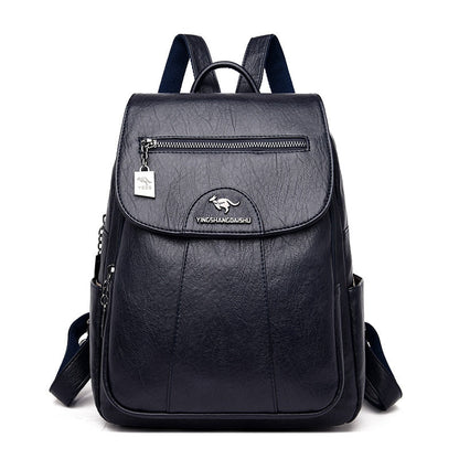 Classic Daily Leather Rucksack for Ladies