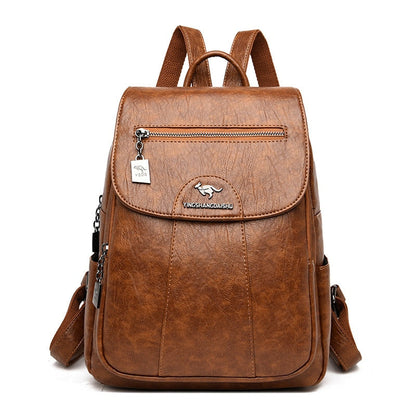 Classic Daily Leather Rucksack for Ladies