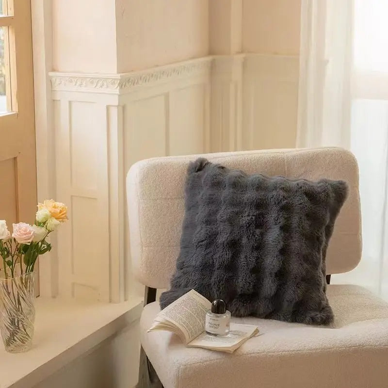 Plush Rabbit Soft Faux Fur Blanket for Winter Warmth