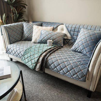 Plush Soft Fleece Sofa Slipcover for Living Room Comfort