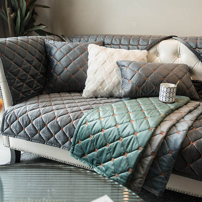 Plush Soft Fleece Sofa Slipcover for Living Room Comfort