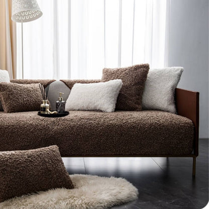 Plush Waterproof Sofa Slipcover for Pet Owners - Lusomart