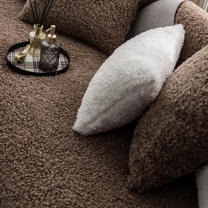 Plush Waterproof Sofa Slipcover for Pet Owners