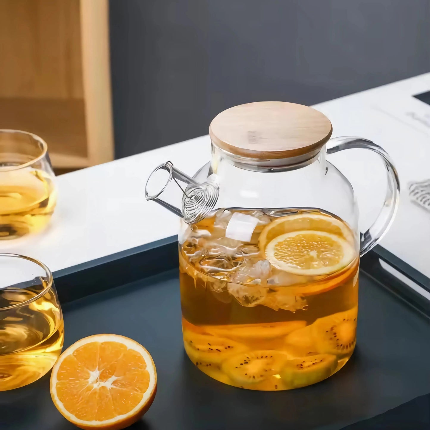 Lynn Bamboo Glass Teapot 1.8L (61oz) Inovessa