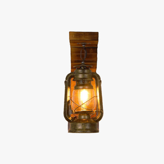 Classic Wooden Distressed Wall Light Lamp - Lusomart