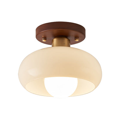 Lystra | Classic Wooden Cream Ceiling Lamp for Elegant Interiors 4
