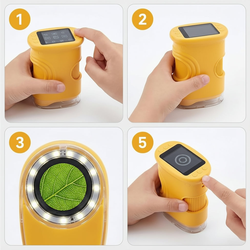 Compact Handheld USB Microscope 1000x LED Zoom Camera