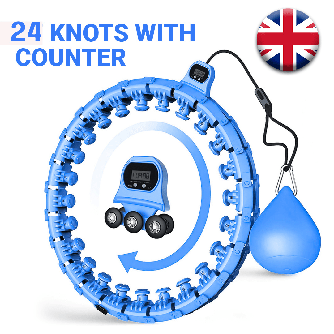 MASKURA Smart Weighted Hula Hoop With Counter 24 knots - Weight Loss Hula Hoop, Smart Fitness, Adjustable Ring Size With Counter Suitable For Adult 2