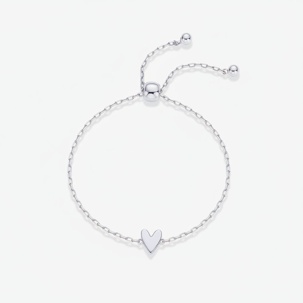 Loving Heart Link Couple Bracelet Set