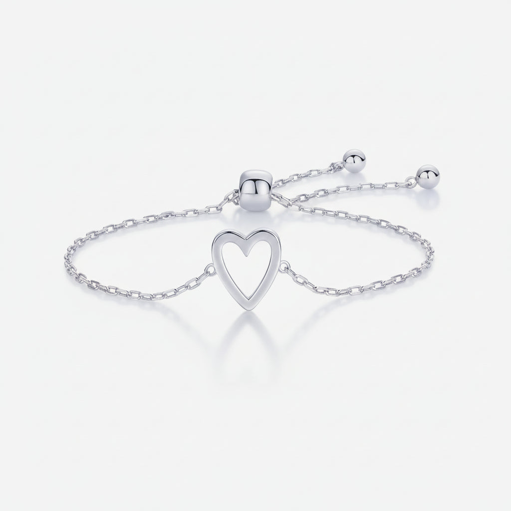 Loving Heart Link Couple Bracelet Set