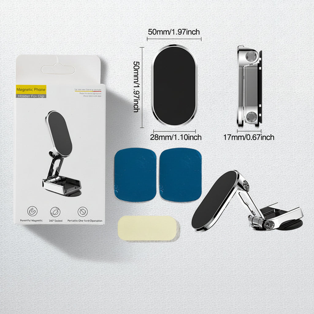 Strong Magnetic Car Phone Holder Adjustable Dashboard Clip