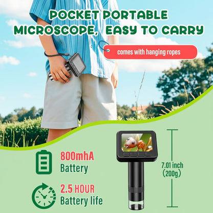 Compact USB Microscope HD Digital Camera for Kids