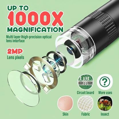 Compact USB Microscope HD Digital Camera for Kids