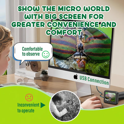 Compact USB Microscope HD Digital Camera for Kids