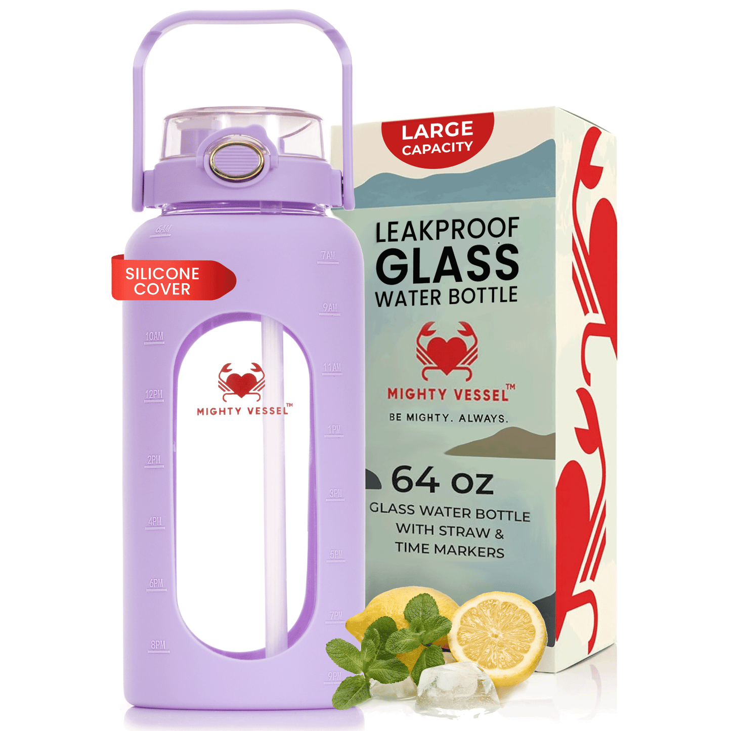 Durable 64 Oz Shatterproof Water Bottle