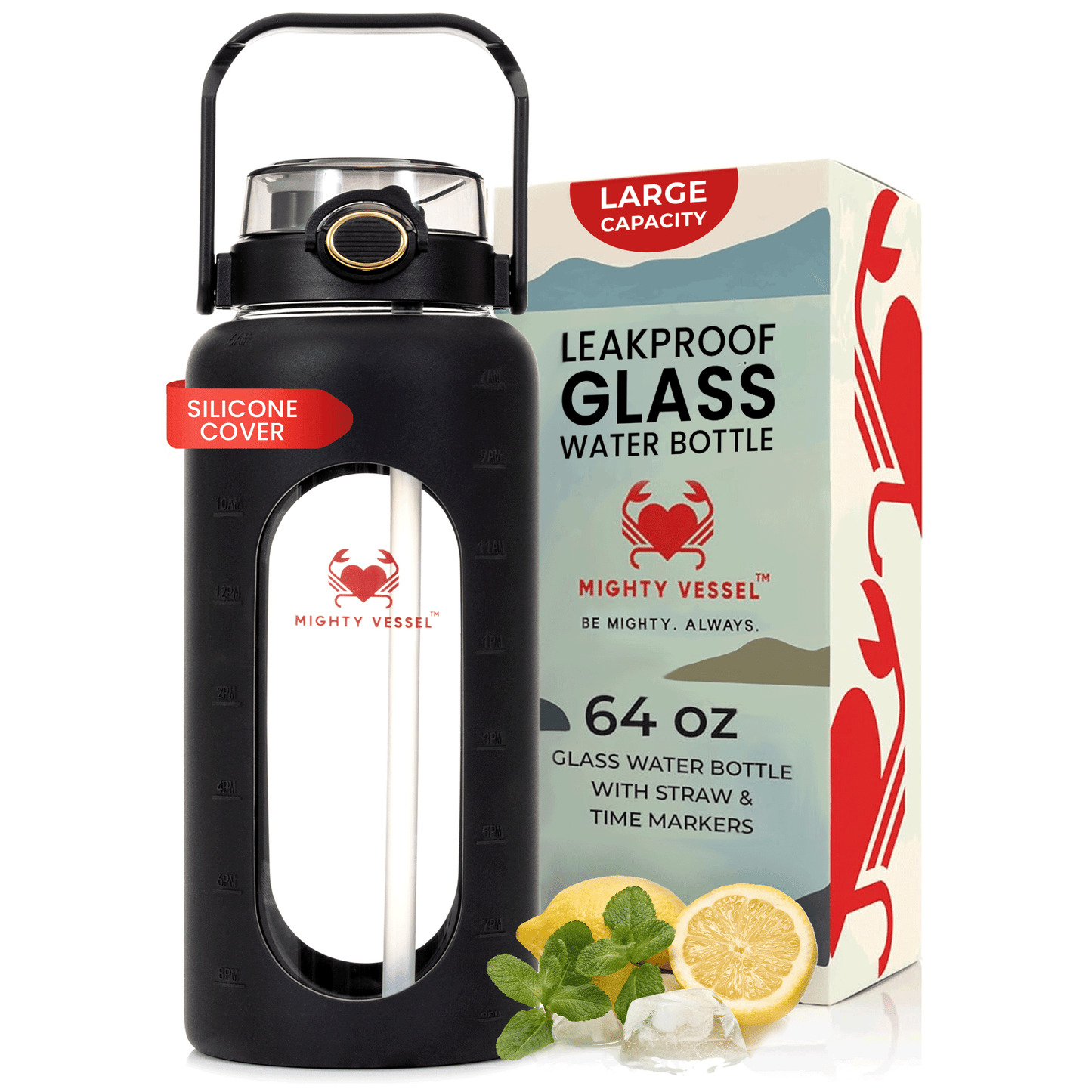 Durable 64 Oz Shatterproof Water Bottle