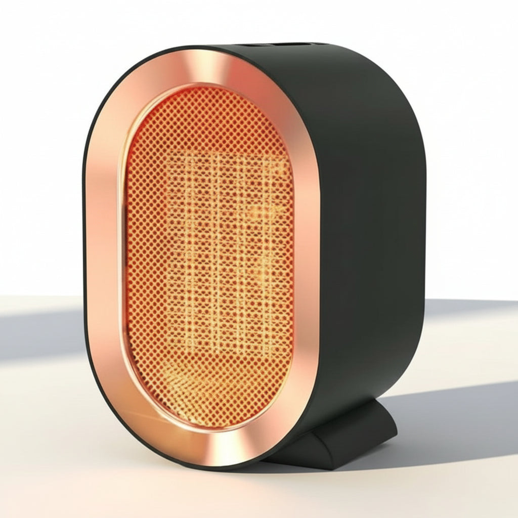 Compact Electric Heater with Thermostat and Portable Design - Lusomart