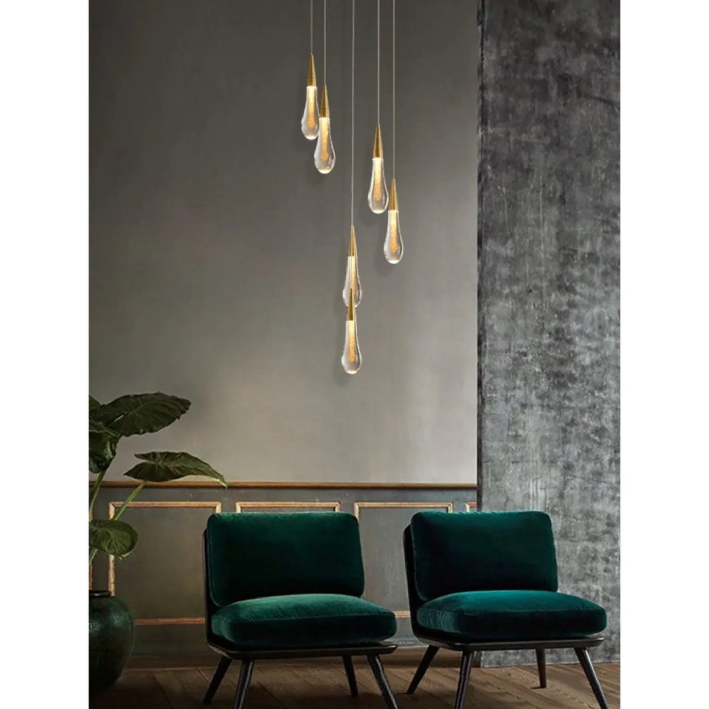 Unique Glass Drop Pendant Lighting